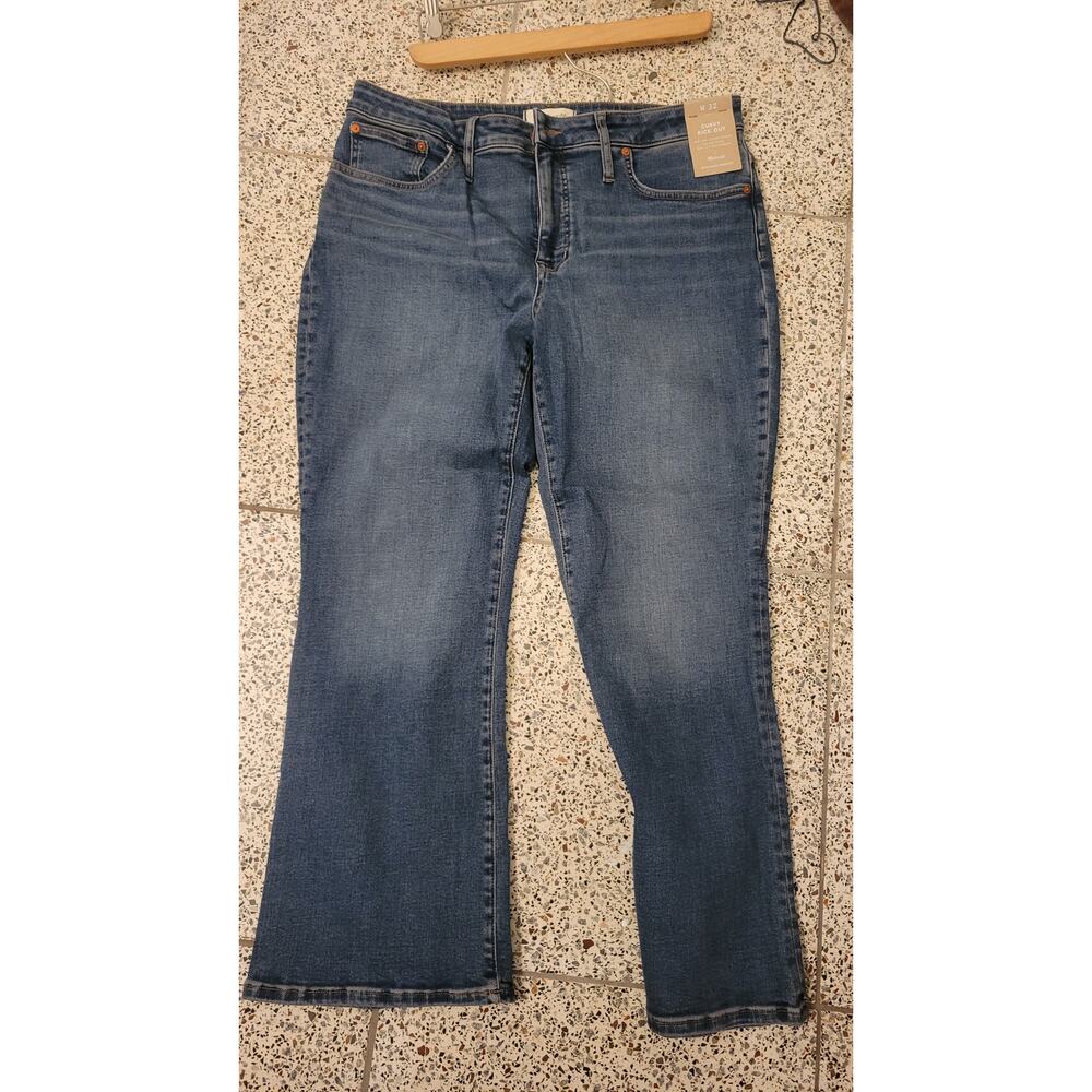 Madewell Curvy Kick Out Crop Jean Size 32 W Oneida Wash New NWT - Picture 5 of 6